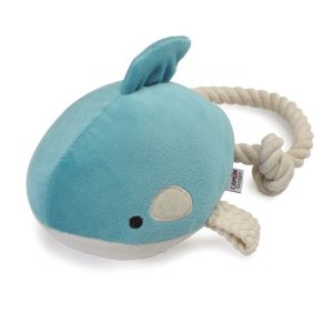 Camon Peluche Balena con Squeaker e corda